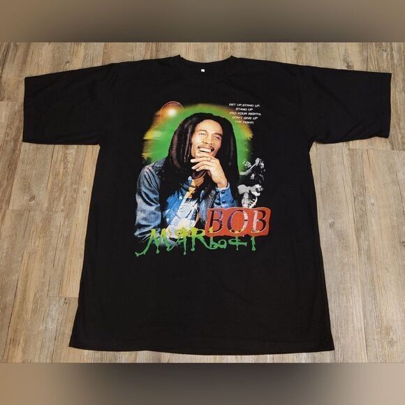 Vintage Bob‎ Marley T-shirt size 2XL (RARE flaw)